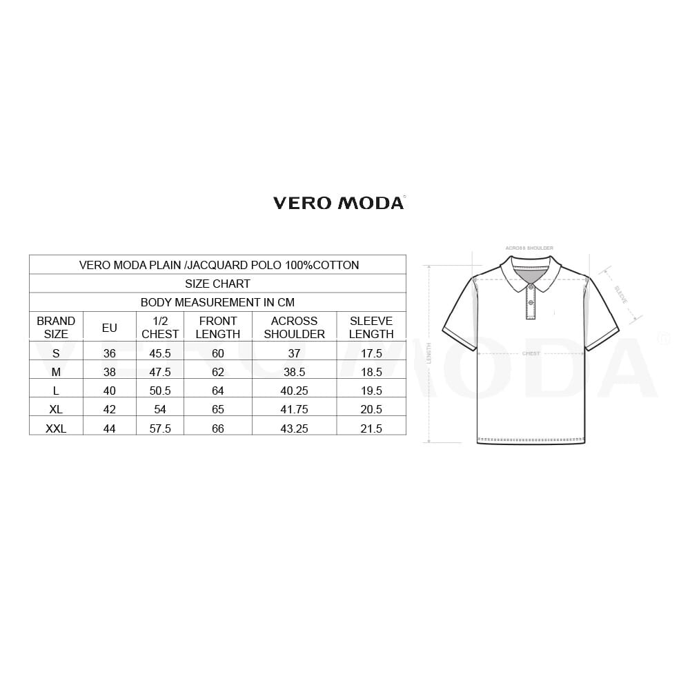 VeroModa Plain Polo Women's T-Shirt- Black